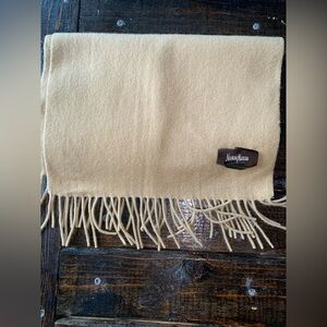 Neiman Marcus Tan Cashmere Scarf